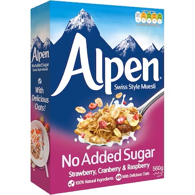 Alpen Фруктовые мюсли без добавления сахара 560г